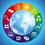 19255080-vector-internet-marketing-concept--abstract-background-with-globe-and-icons