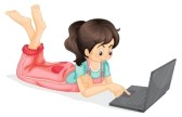 15028952-illustration-of-a-laptop-and-girl-on-a-white-background